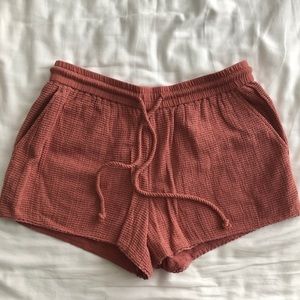 Aerie | Size M Pink Cloth Shorts with Lacey Design